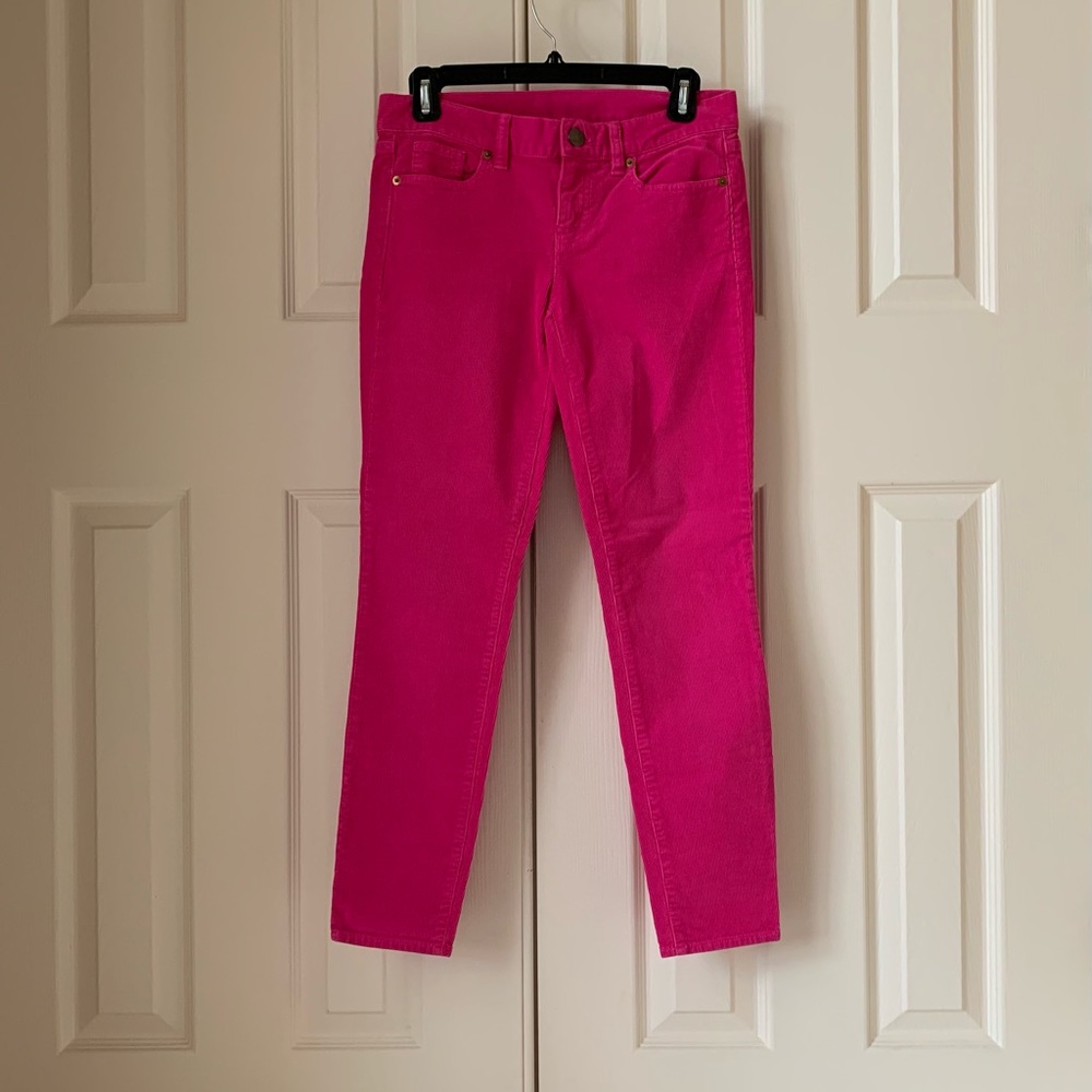 J Crew Pink Corduroy skinny pants